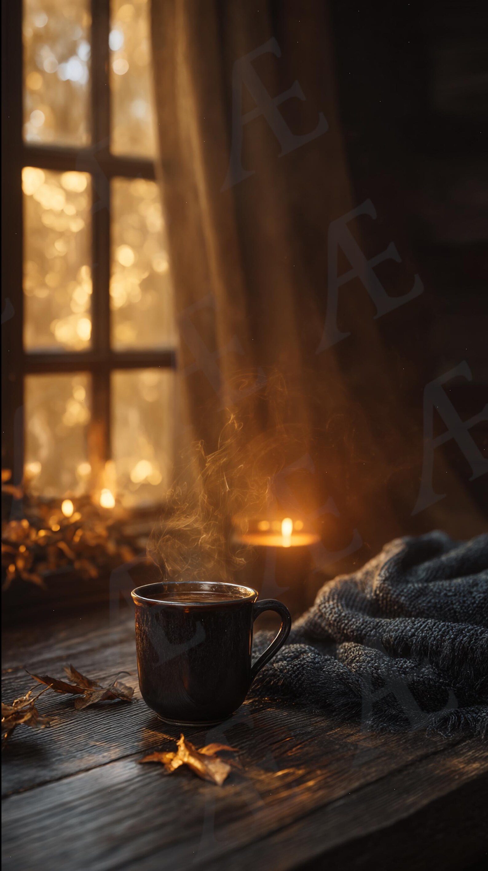 Cozy Autumn 4K Wallpaper Hygge Fall Mobile Background Soft Sunrise Glow