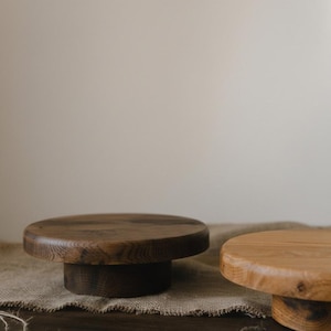 Handmade Oak Wood Cake Stand | Scandinavian Table Decor