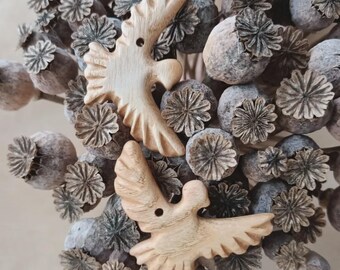 木製鳩の置物 手作り