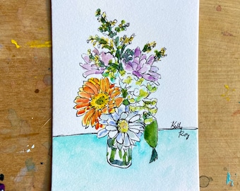 Little Watercolor Flowers #113