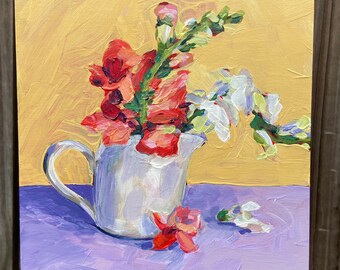 Snapdragons, original painting