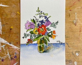 Little Watercolor Flowers #143