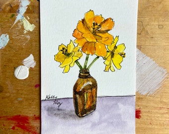 Little Watercolor Flowers #135