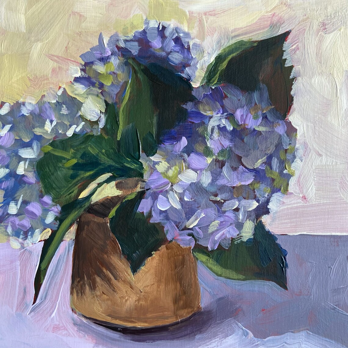 Hydrangeas Original Painting Etsy