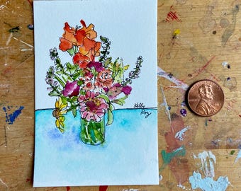 Little Watercolor Flowers #156