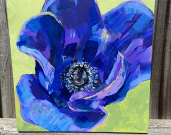 Purple Anemone, original painting