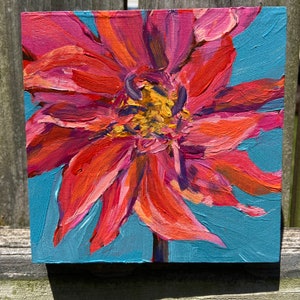 Dancing Dahlia, original painting