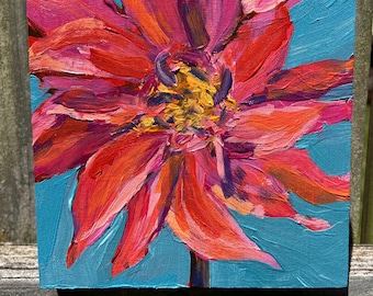 Dancing Dahlia, original painting