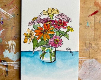 Little Watercolor Flowers #144