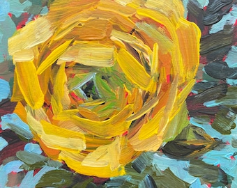 Sunny Ranunculus, original painting