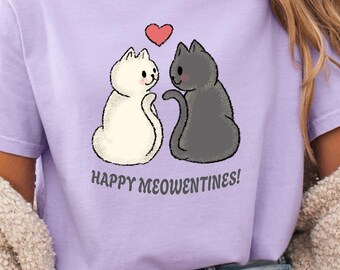 Valentine’s Day Cat Shirt, Womens Cat Lover Valentine Shirt, Romantic Valentines Outfit, Gift for Cat Moms