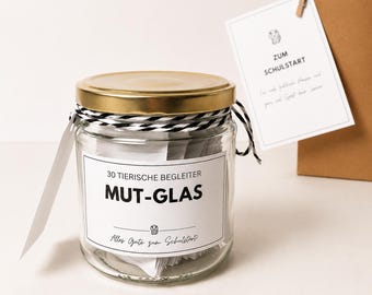 Aanmoedigingskaartjes voor de start van het schooljaar | 30 aanmoedigingskaartjes met dieren | Cadeau voor de start van het schooljaar | Aanmoediging in een potje | Printbaar PDF-bestand