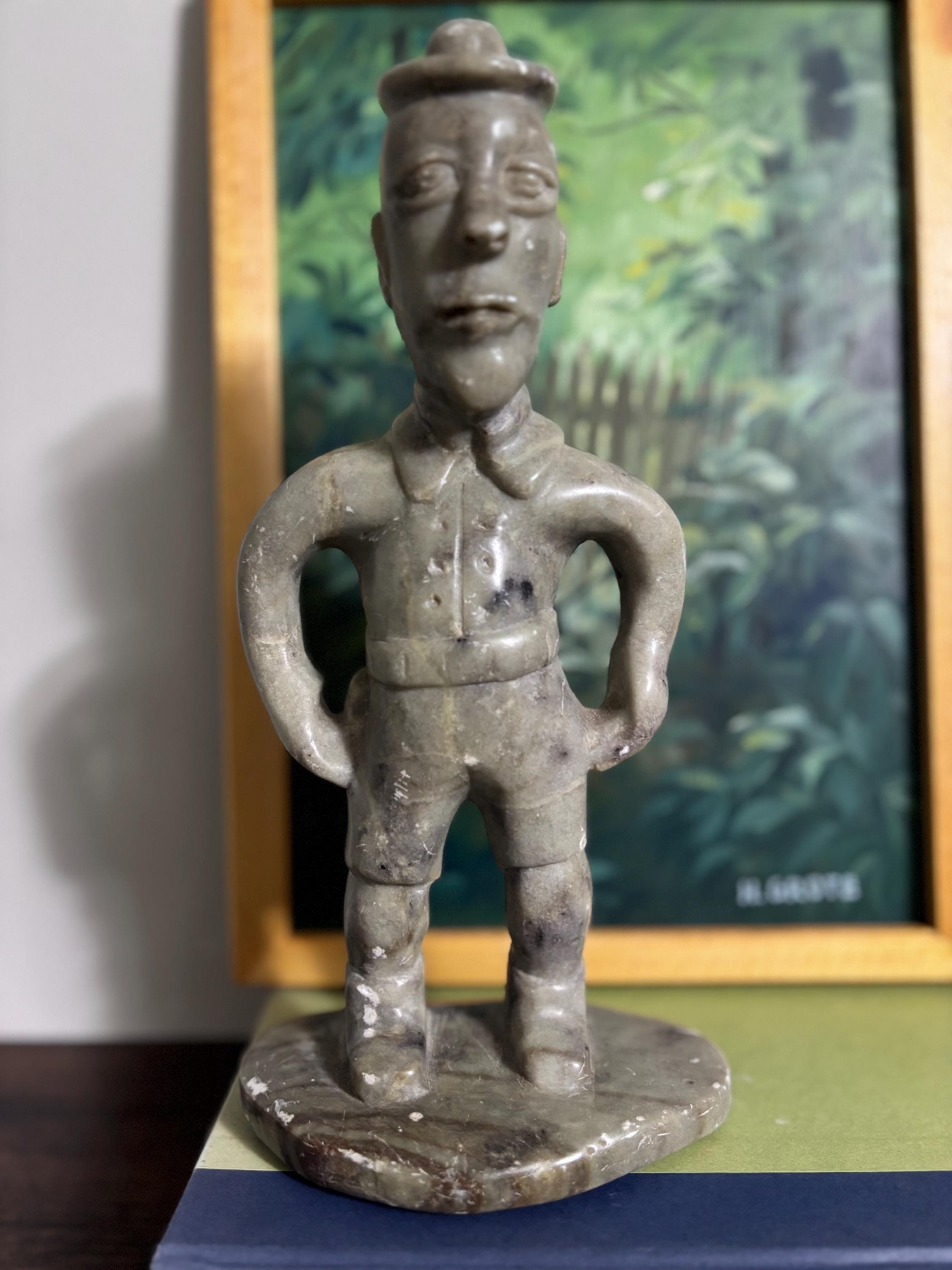 Stone Primitive Man Statue - Etsy Canada