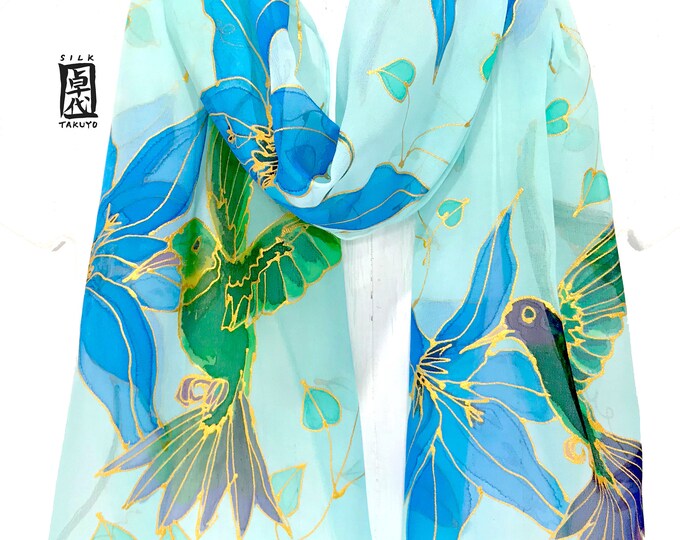 Hand Painted Silk Scarves and Shawls by SilkScarvesTakuyo on Etsy