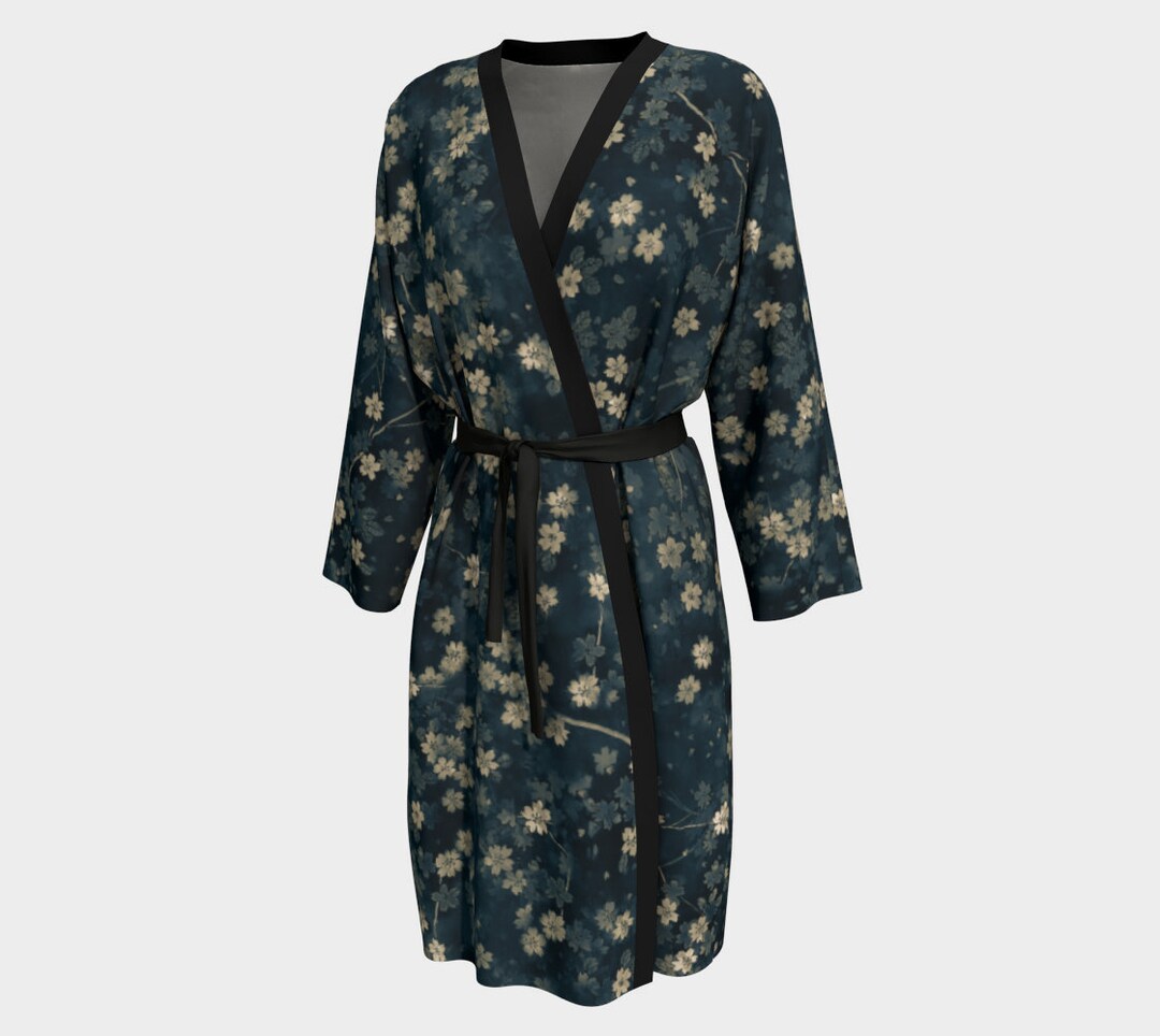 Peignoir/Kimono D'intérieur Vintage Spot Jaune Poussin - Taille T/40/42, Occasion Parfait état