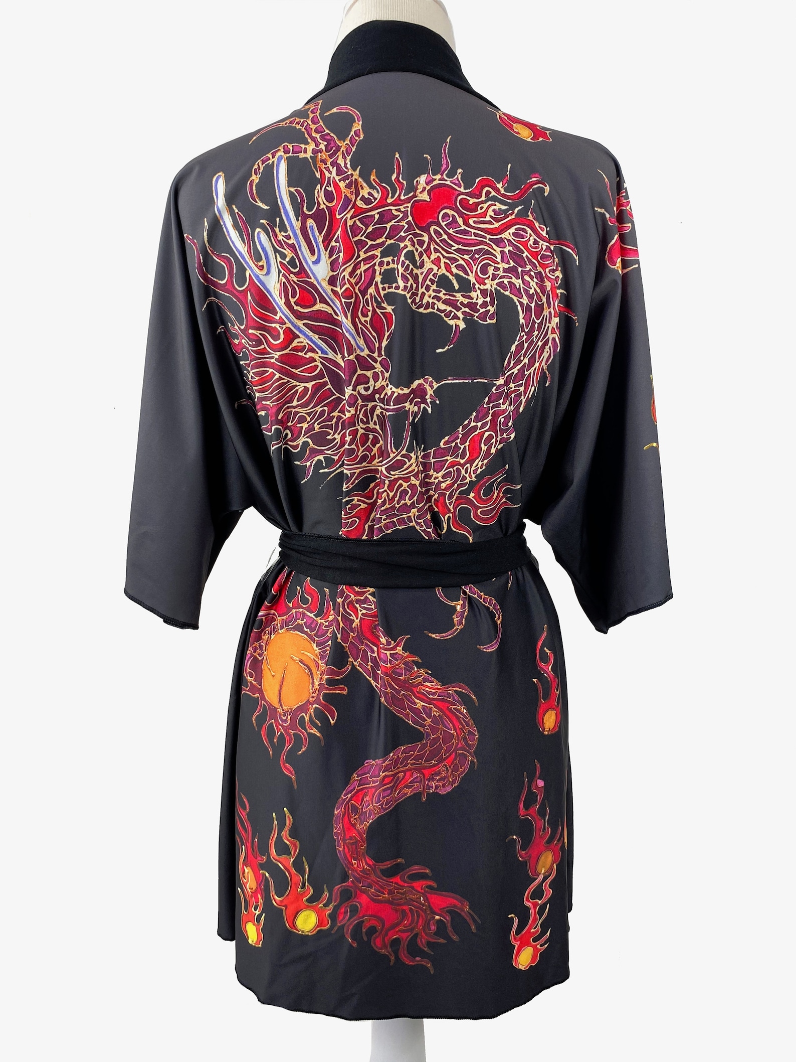 Dragon Kimono Robe Red Dragon amazing strength of women Etsy