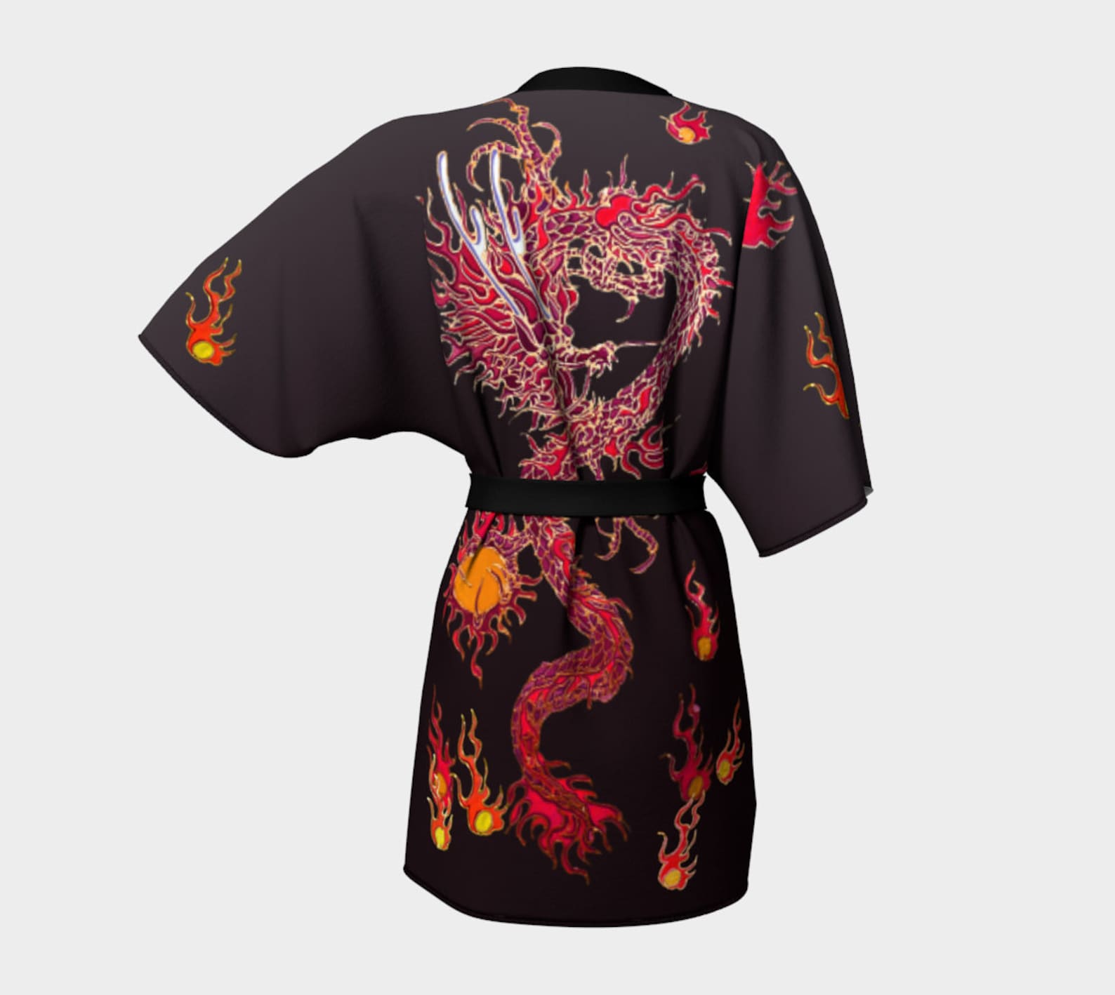 Dragon Kimono Robe Red Dragon amazing strength of women Etsy