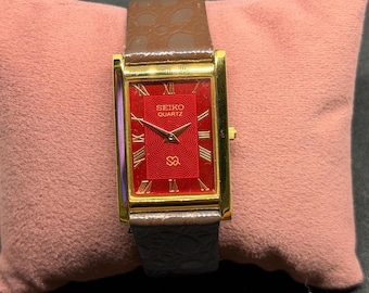 Vintage Seiko Slim Tank Style Quartz Watch – Rectangular Men’s Dress Watch