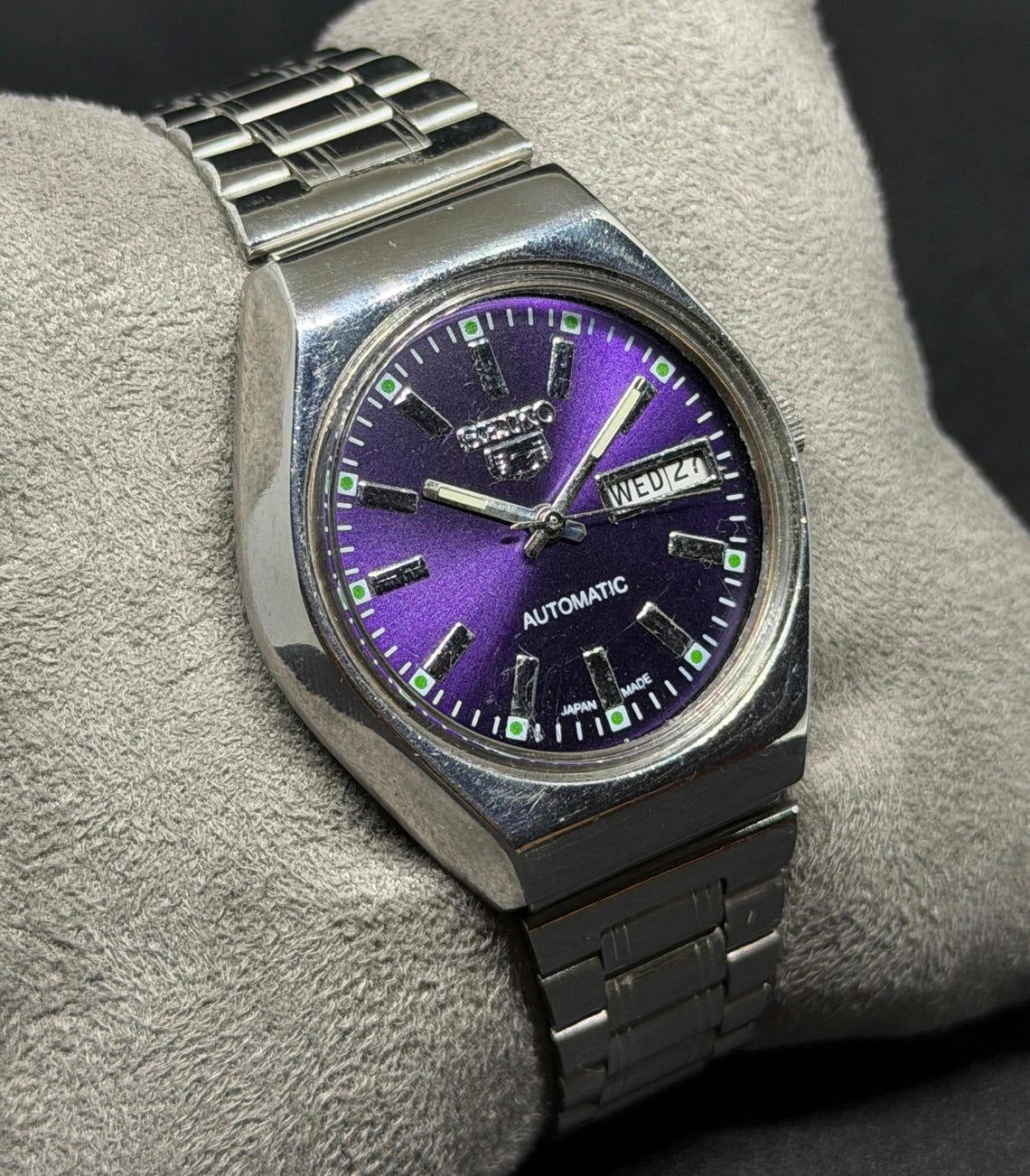 Vintage Seiko 5 Automatic Men’s Wrist Watch | Refurbished Day-Date Mechanical Timepiece, foto 3 di 5