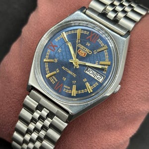 Vintage Seiko 5 automatisk herrarmbandsur | Renoverad mekanisk klocka med dag- och datumfunktion