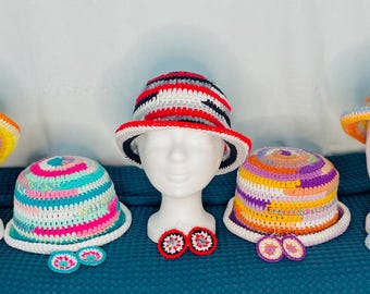 Atardecer en Amalfi - Edición Riviera de Woolwitch - Cabaña de crochet y pendientes de crochet "Edición limitada", "Diseño exclusivo"