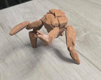 Gelenkige Rocky Alien-Figur - 3D gedruckte Sci-Fi Skulptur, Schreibtischdekoration