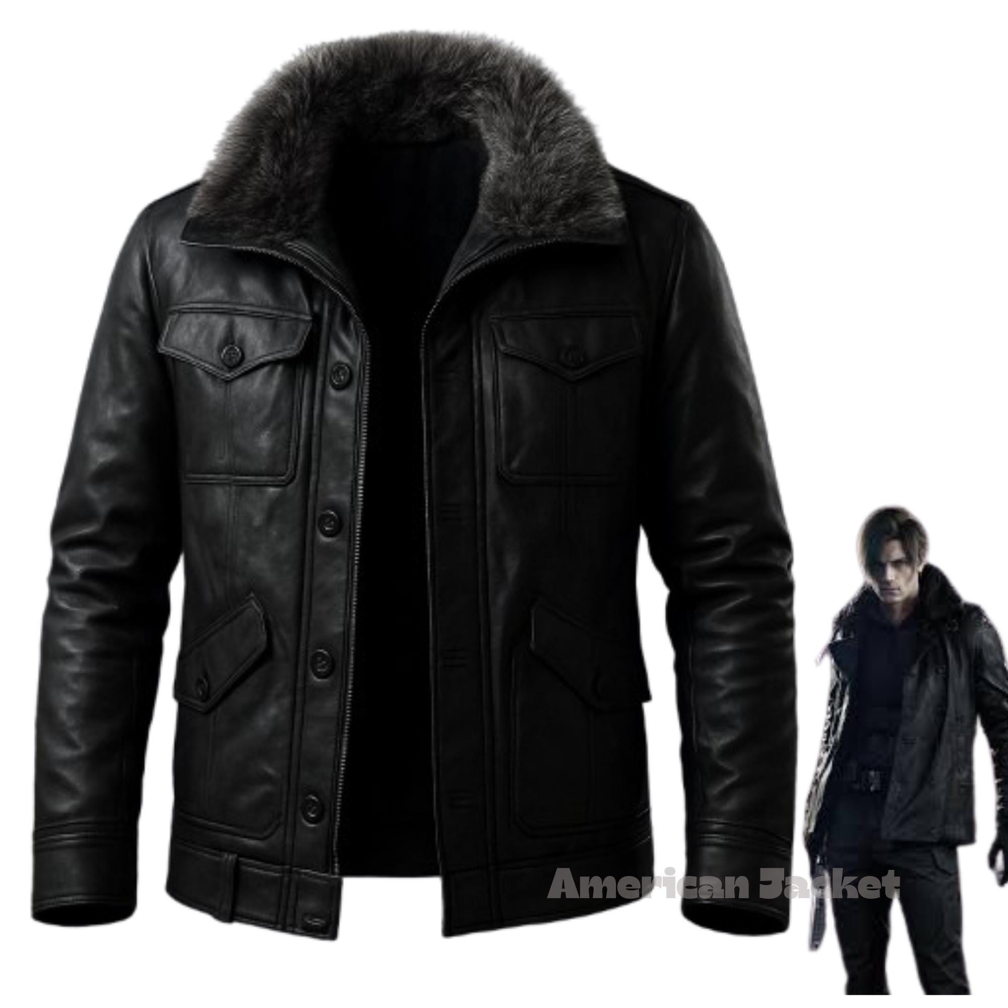 Leon Kennedy Jacket Resident Evil 9 B3 Bomber Real Leather Aviator