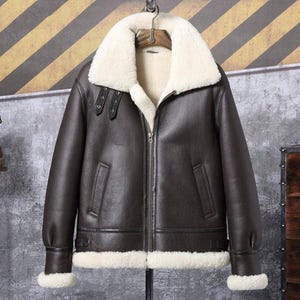Classic B3 Sheepskin Jacket | Shearling Bomber Aviator Leather Coat