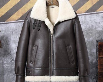 Classic B3 Sheepskin Jacket | Shearling Bomber Aviator Leather Coat