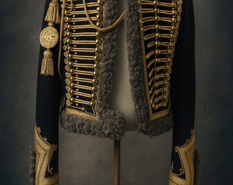 Napoleonic Hussar Jacket | Military Pelisse Tunic Jimi Hendrix Style Coat