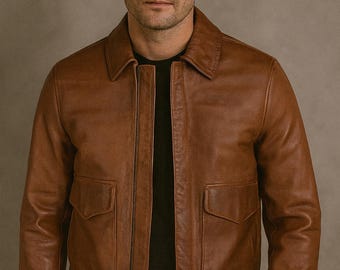 A2 Air Force Aviator-bomberjack heren echt leer bruin