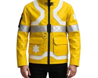 Handmade David Martinez Jacket | Cyberpunk Edgerunners Yellow Bomber Cosplay