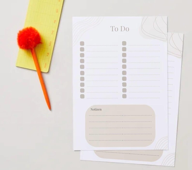 To Do List & Daily Tasks Printable | Minimalist Planner | Beige ...