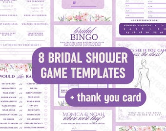 Bridgerton Bridal Shower Games, Regency Theme (Canva Templates)