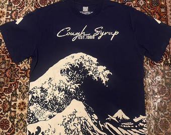 Thats An Awful Lotta Cough Syrup - Blue and White T-Shirt