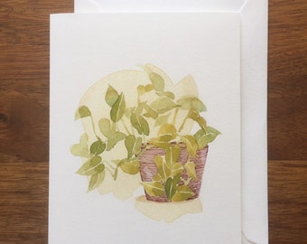 Card Houseplant Portrait Three
