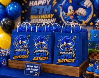 Sonic Theme party favor bags 20 bags
