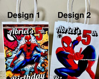 Spider Man  15ct favor bags personalized with name and age