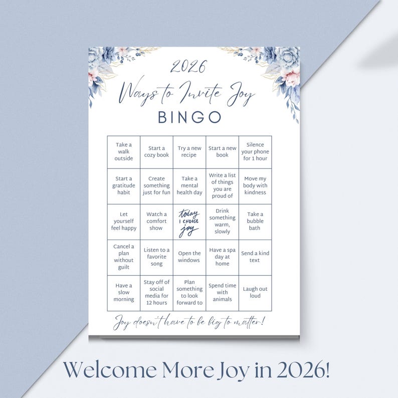 2026 Invite Joy Bingo Card | Editable Canva Prompts (digital Download ...