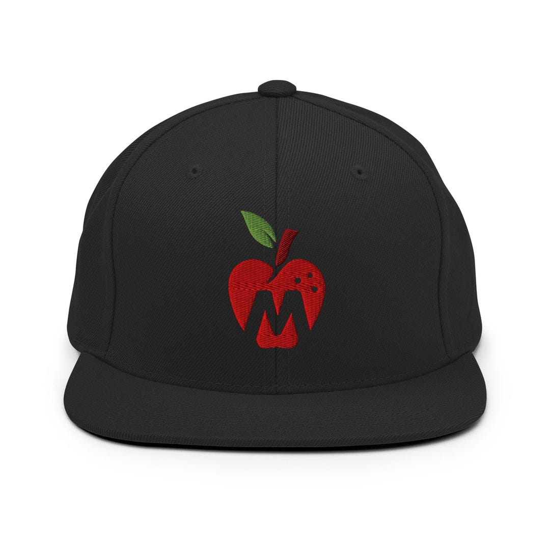 Embroidered Apple Logo Snapback Hat – Streetwear Cap, Made in USA - Etsy