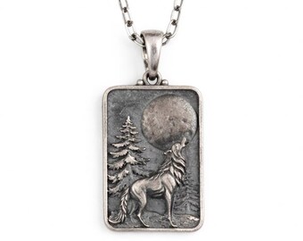 Gothic Pendant Necklace 925 Sterling Silver – Handmade Unisex Vintage Chain Necklace – Minimalist Men Women Jewelry Gift