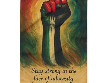Empowering Fist Fleece Blanket - Inspirational Cozy Throw
