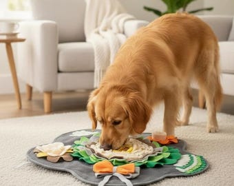 Interactive Dog Snuffle Mat, Foraging Nose Work Toy, Enrichment Boredom Relief