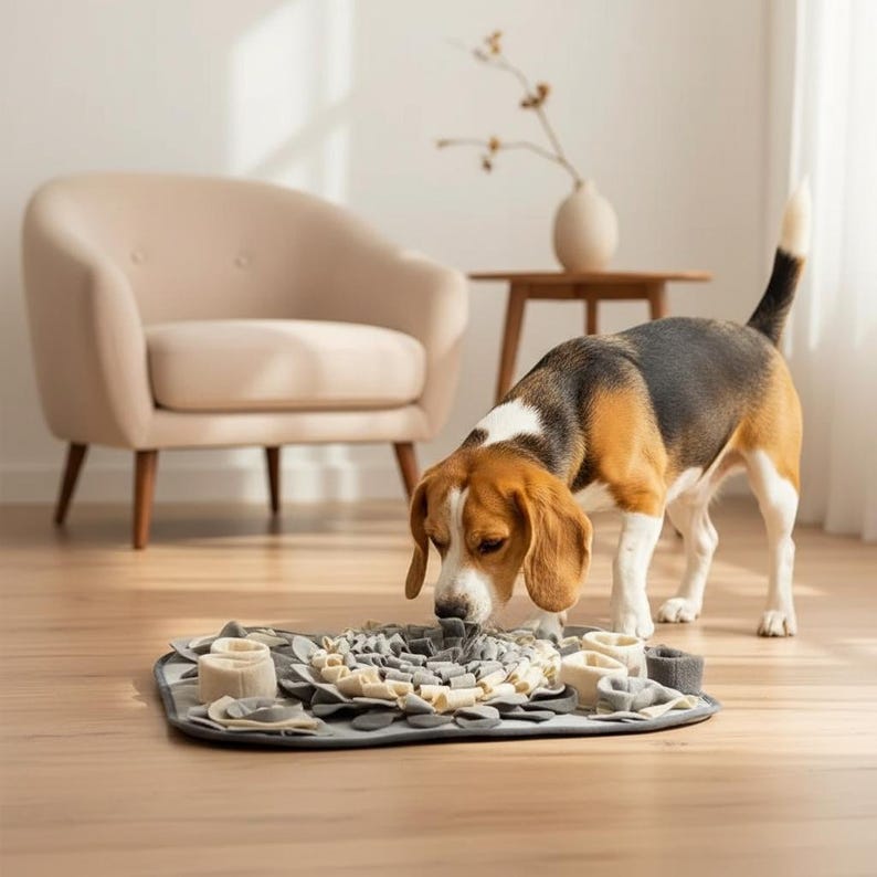 Interactive Dog Snuffle Mat, Slow Feeder, Foraging Training Toy, Boredom Relief, 43cm x 64cm image 3