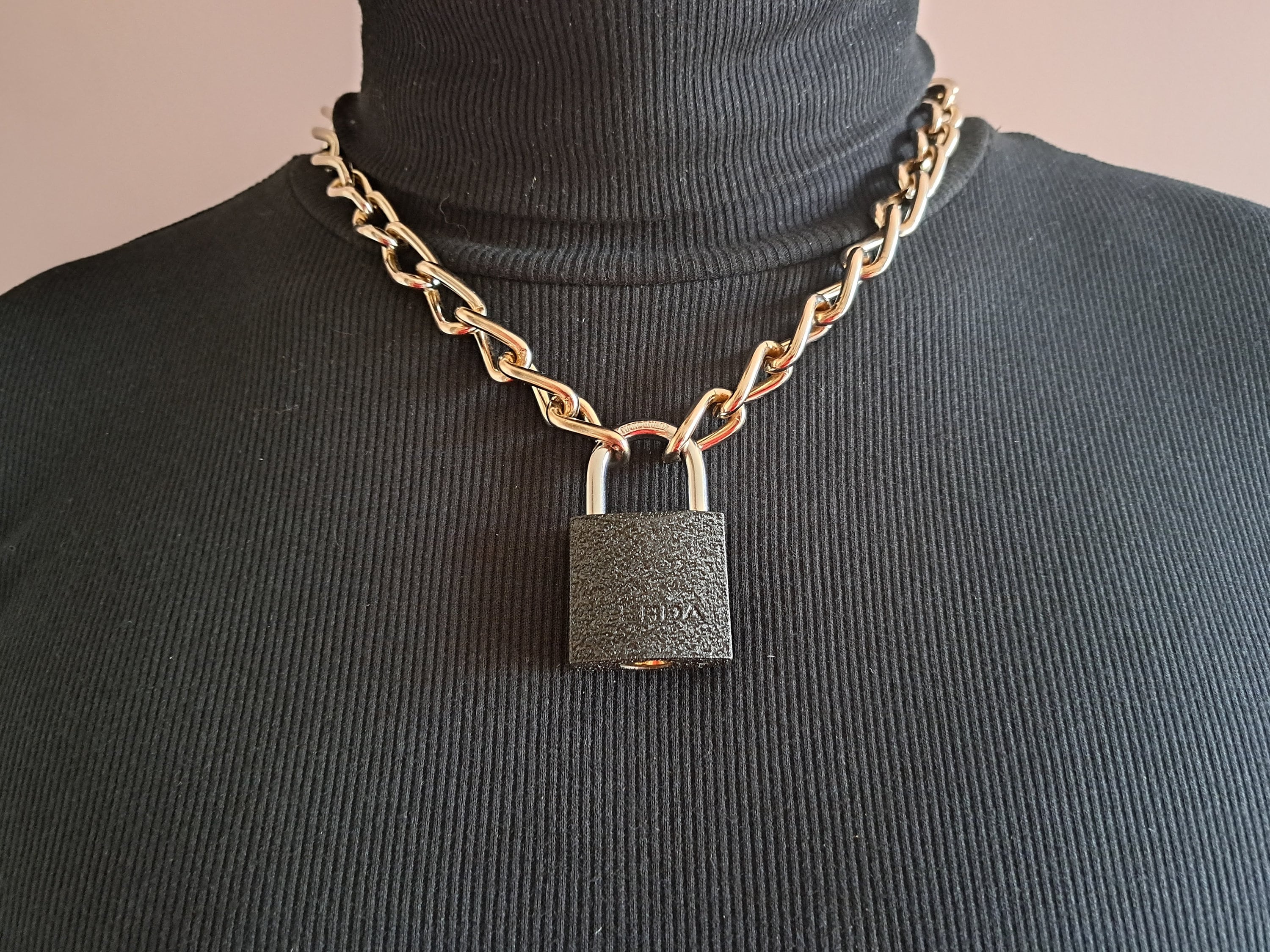 Men's Silver Lock Necklace – Beadrid