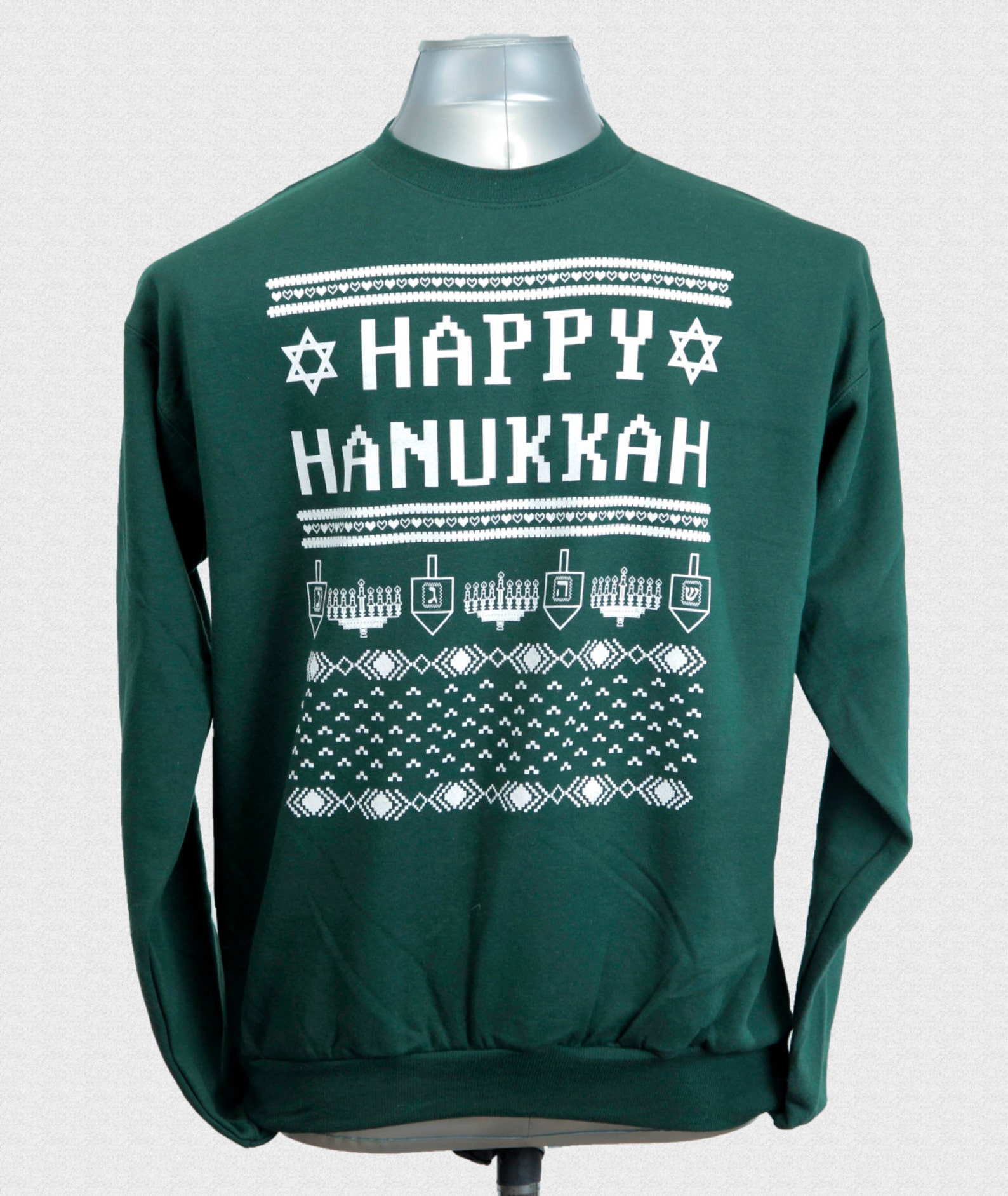Hanukkah Sweater Funny Happy Hanukkah Sweater Judaica Ugly Etsy