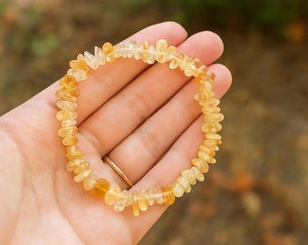 Raw Citrine Pendant Necklace - Unpolished Yellow Gemstone Crystal Jewelry