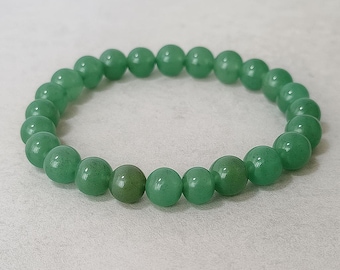 Bracelet en pierres précieuses d'aventurine verte - Bijoux bohèmes en pierres naturelles
