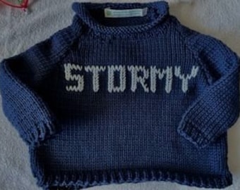 Navy Blues-3/6 mos, 6/9 mos or 9/12 mos - Handknit Cotton Sweaters