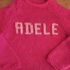 Add'l Girl Colors 6 mos, 6/9, 9/12, 12mos Cotton Colors for Baby Girls Name-Embroidered Handknit Cotton Sweaters image 10